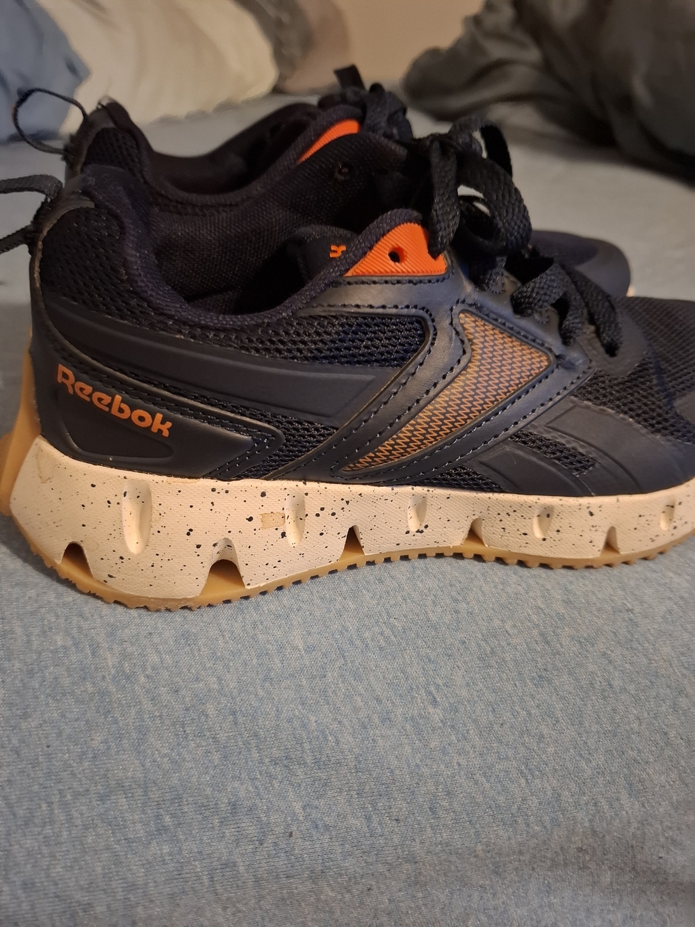 Reebok Kids' Navy and Orange Athletic Sneakers